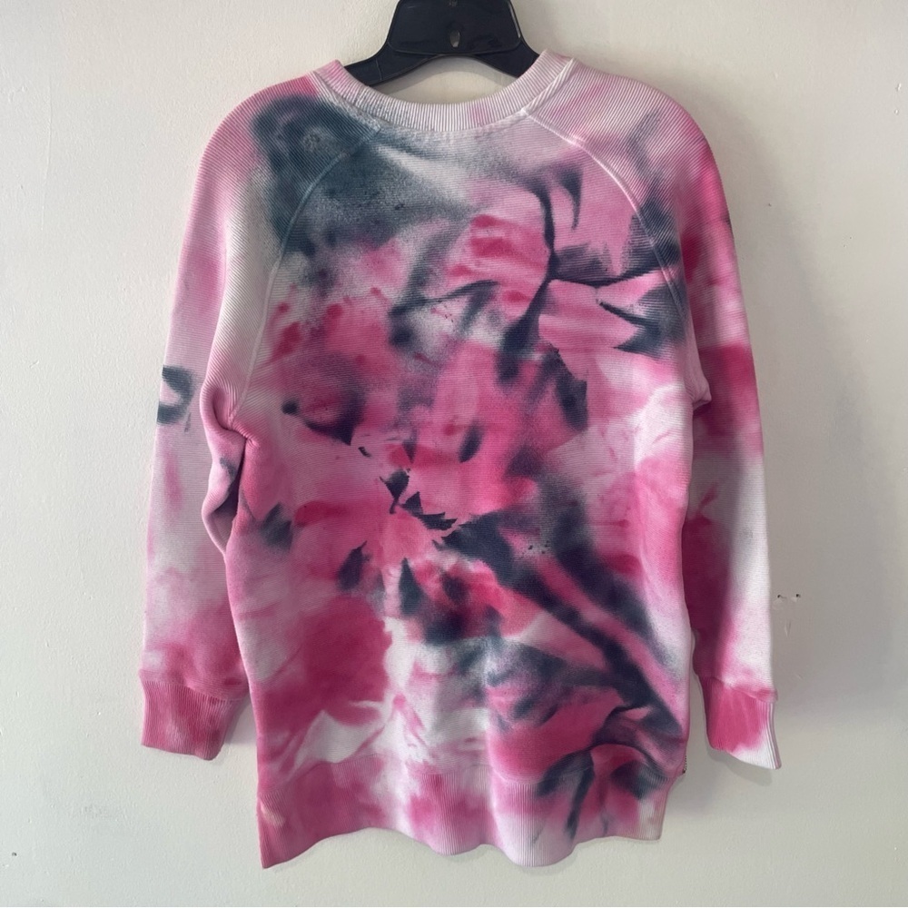 Varley Pink Gray Tie Dye Side Zip Pullover Sweatshirt 37450 - Picture 3 of 8